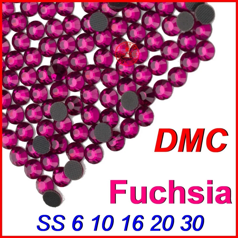 Высшее качество SS6 10 16 20 30 фуксия DMC Горячая фиксация Стразы Бисер Ювелирные