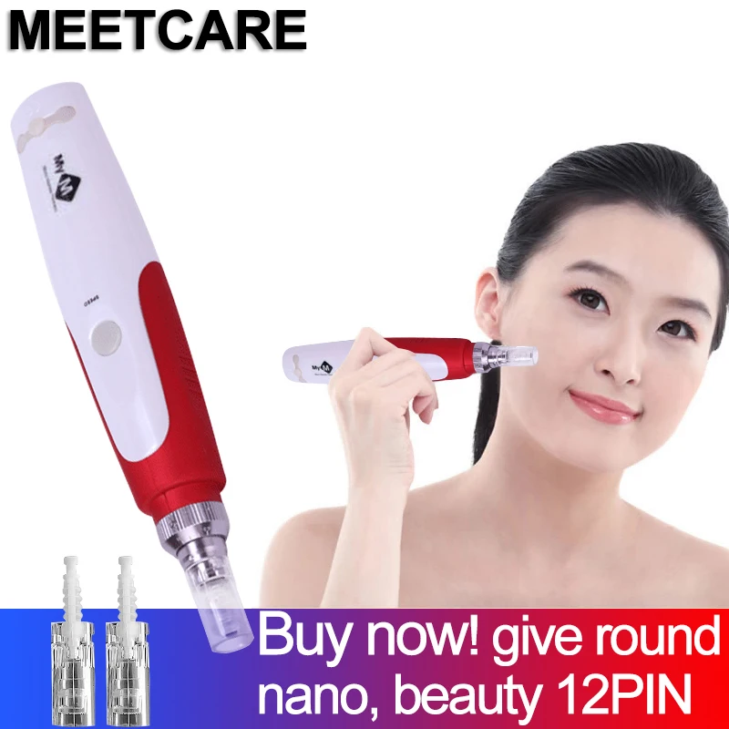 Electric Microneedle Rolling Pen Microneedling Bayonet Micro Needle Roller Cartridges Tattoo Removal Speckle Eyebag Nano Tips