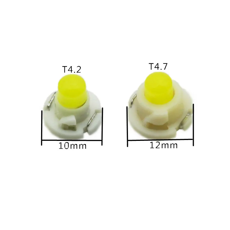 10 шт. светодиодные лампы T3 T4.2 T4.7 COB 1SMD 12 В Предупреждение приборной панели|led