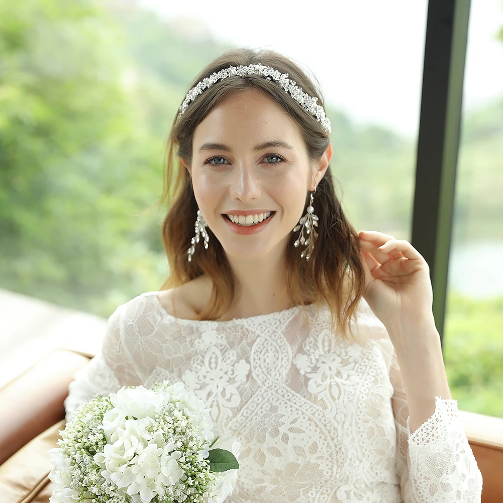 Новинка трендовая повязка на голову со стразами жемчужные тиары и короны для