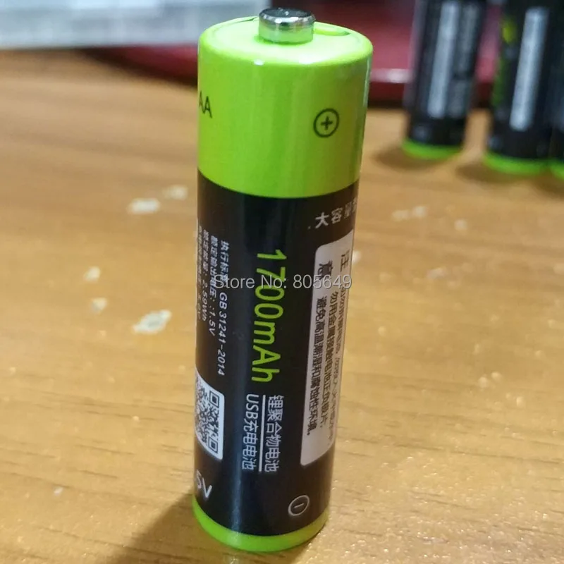 Литий полимерная аккумуляторная батарея ZNTER 8 шт. 1 5 В 2550 МВтч USB AA 1700 мА/ч литий