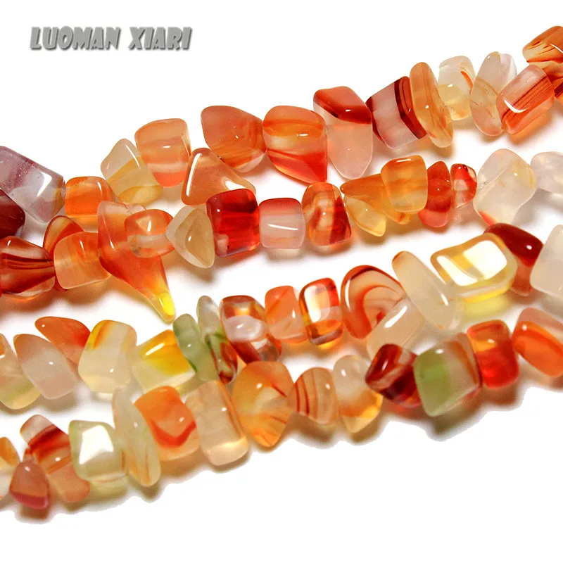 AAA + оптовая продажа 5-8 мм гравийная форма красное стекло кристалл камень бусины