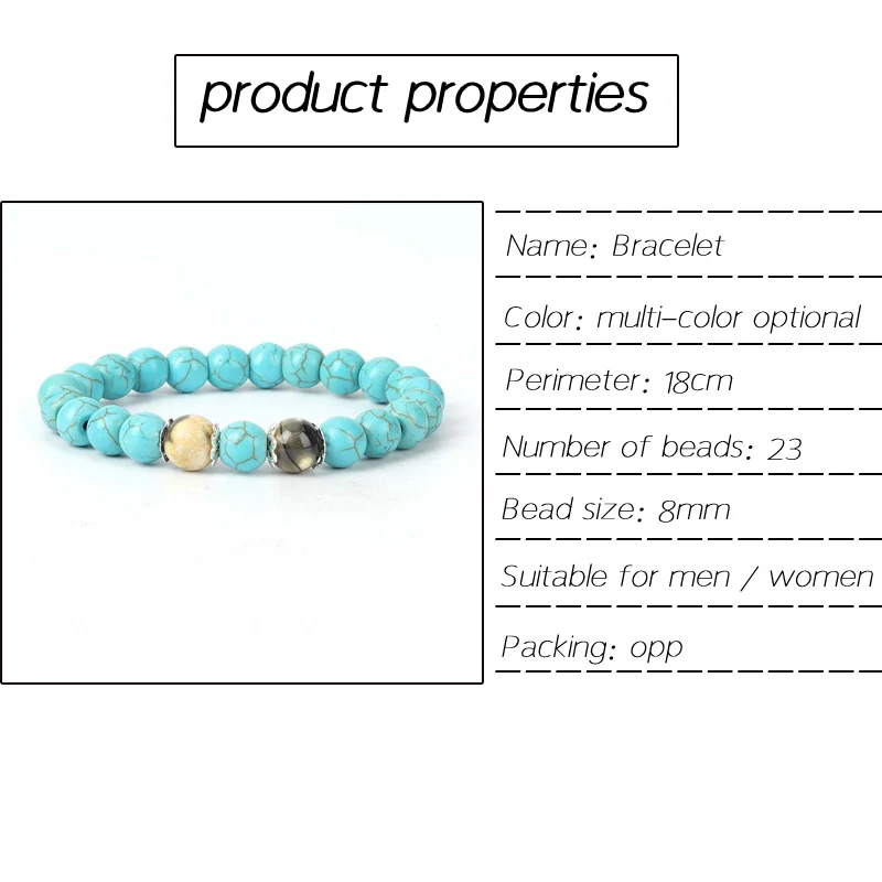 High Quality Natural Stone Bracelet Black Lava Scrub Beaded Bracelets Men Handmade For Women Prayer Elastic Rope Couple Jewelry | Украшения