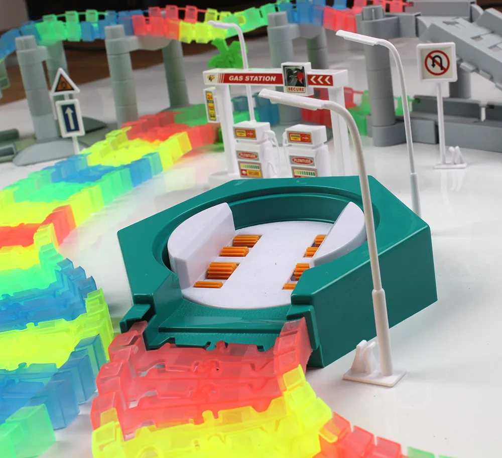 Магический трек чудесное светящееся гоночный DIY универсальные аксессуары пандус