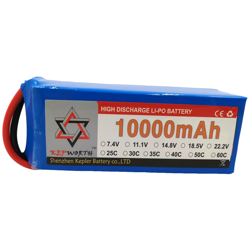 2S 7 4 V RC Lipo батарея 10000mAh 25C Высокая емкость для вертолета Дрон самолет автомобиль