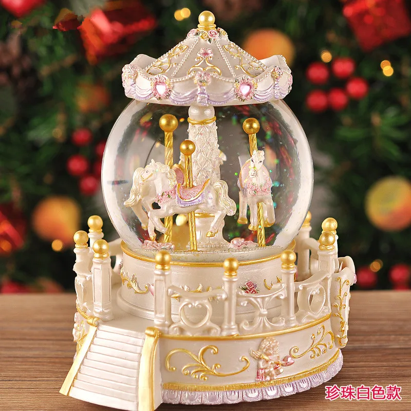 Подарок на день рождения карусель фото хрустальный шар музыкальная шкатулка