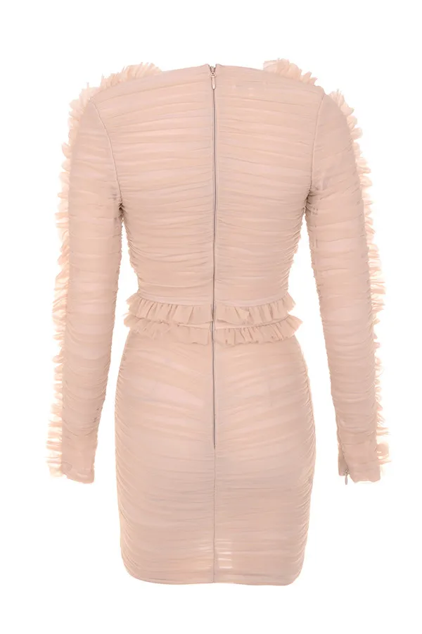 

2019 New Women Fashion Lace dress V-Neck long sleeve Vestidos Celebrity evening party bodycon bandage dresses wholesale