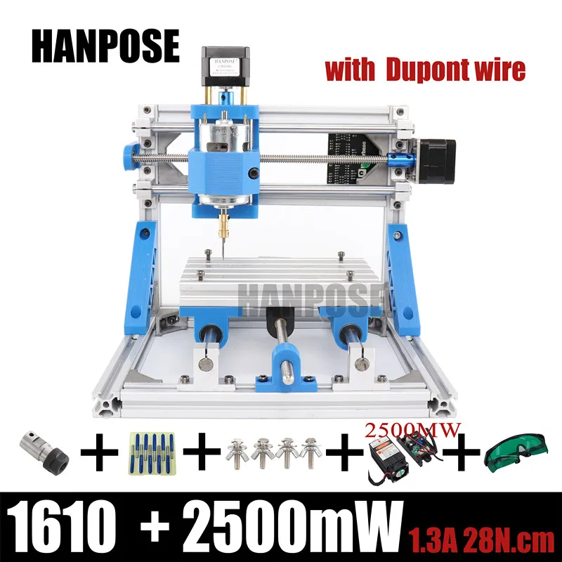 1610 2500mw CNC 1610 с ER11, diy ЧПУ гравировальный станок, мини Pcb фрезерный станок, резьба по дереву, ЧПУ маршрутизатор, cnc1610, лучшие передовые игрушки - Цвет: 1610 2500mw