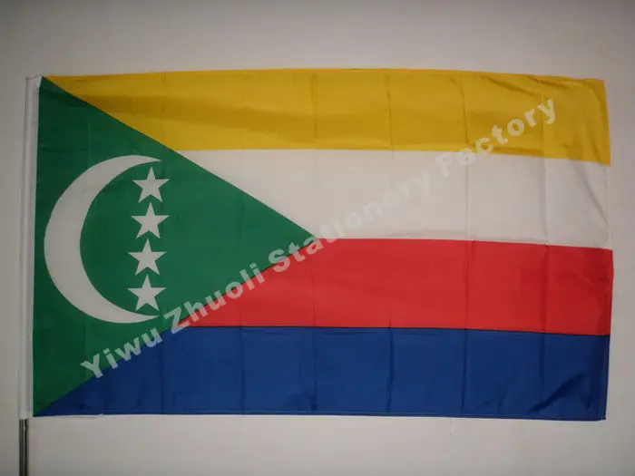 

Comoros Flag 150X90cm (3x5FT) 115g 100D Polyester Double Stitched High Quality Free Shipping