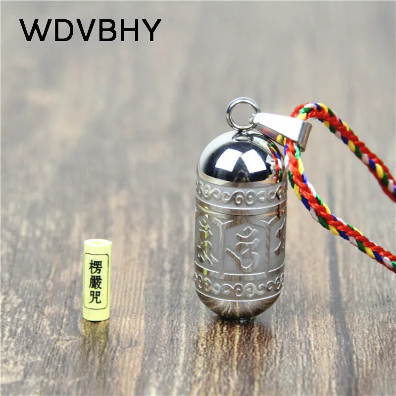 Ожерелье с кулоном Ом-мани падме хм S из нержавеющей стали для женщин и мужчин