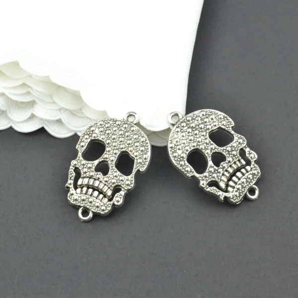 

8Pcs Antique Silver color Zinc Alloy Skeleton Charms Pendants Diy Jewelry Findings Accessories Wholesale 34*22mm F2