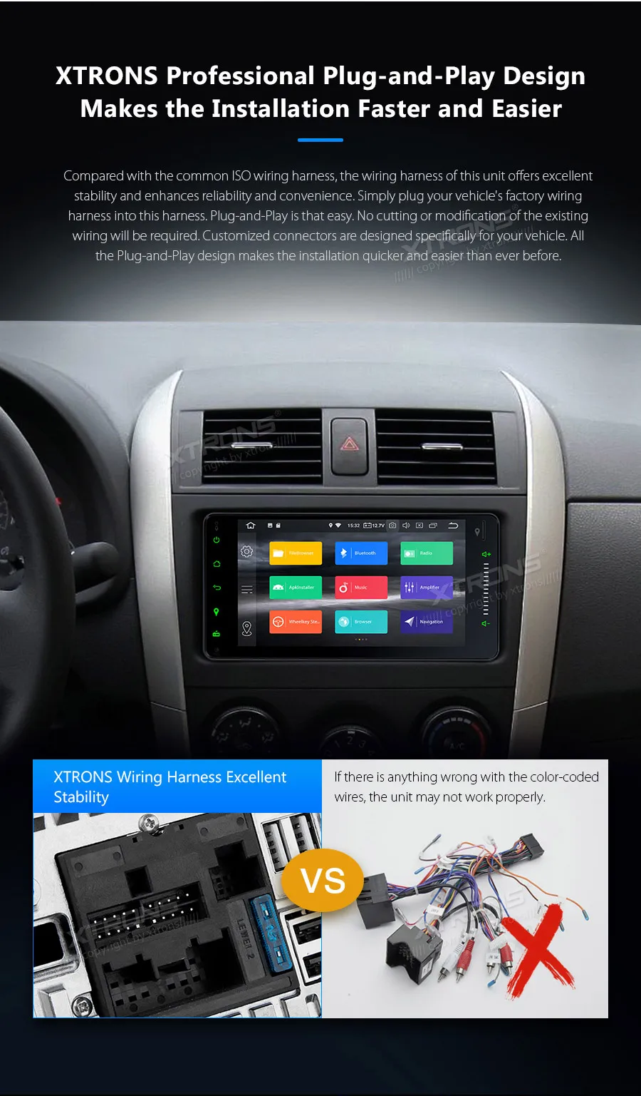 XTRONS " Android 9,0 Автомобильный мультимедийный стерео плеер для Toyota RAV4 Corolla Prado Plug Play дизайн радио gps wifi TPMS OBD без DVD