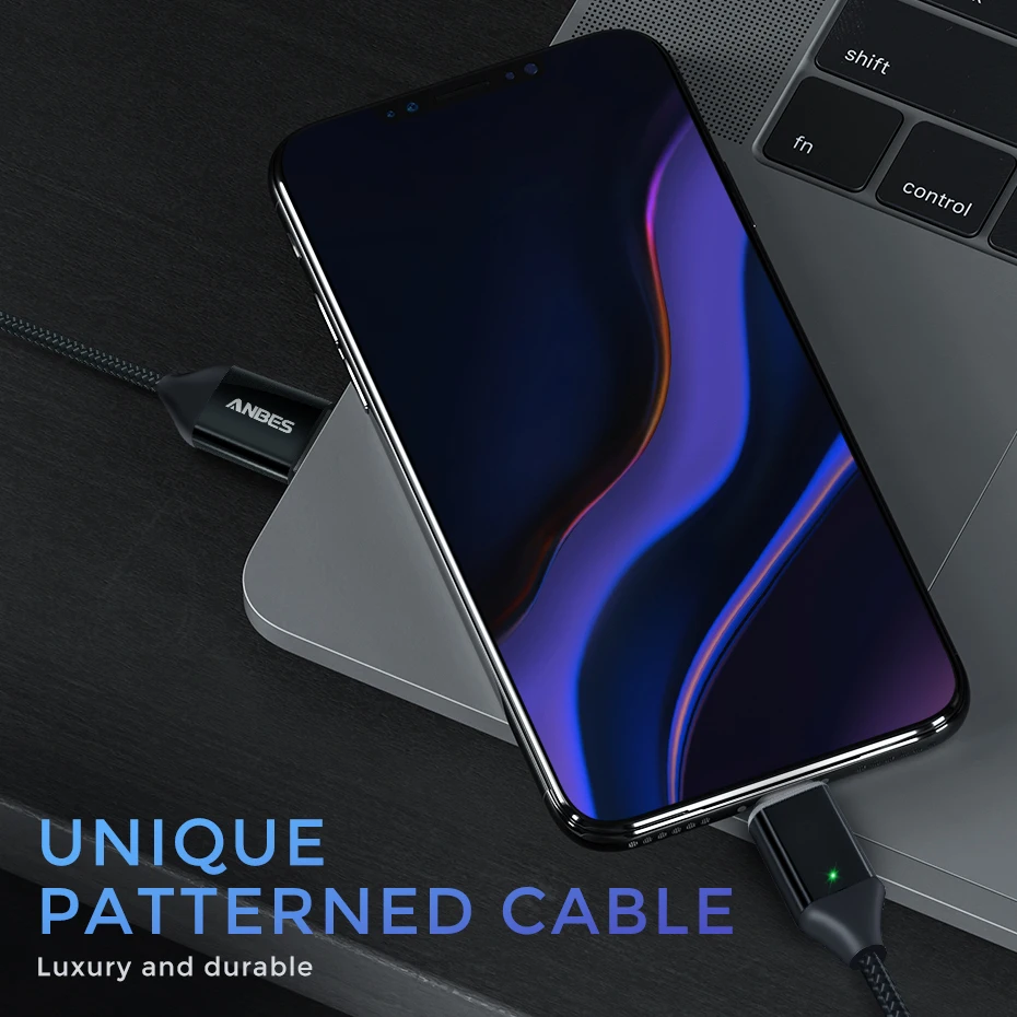 Магнитный кабель Micro USB ANBES для быстрой зарядки и передачи данных Xiaomi Huawei Android