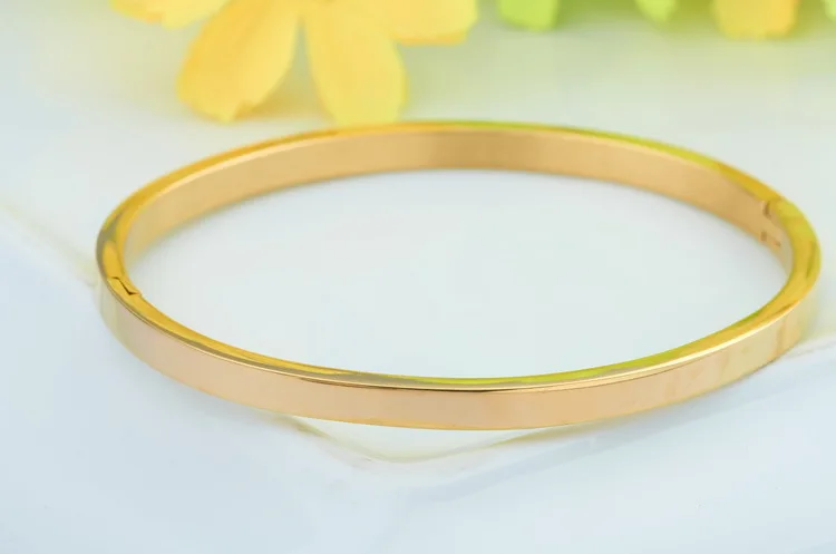 Лучший браслет из нержавеющей стали цвета розового золота Женский