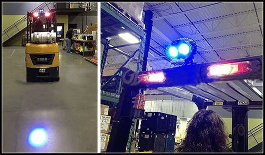 1 шт. 20 Вт светодиодные лампы для вилочных погрузчиков синий сигнальная лампа