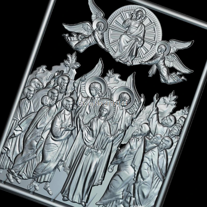 Ascension of Our Lord 3d model for cnc STL format Religion Relief Model Router 3 axis Engraver ArtCam | Инструменты