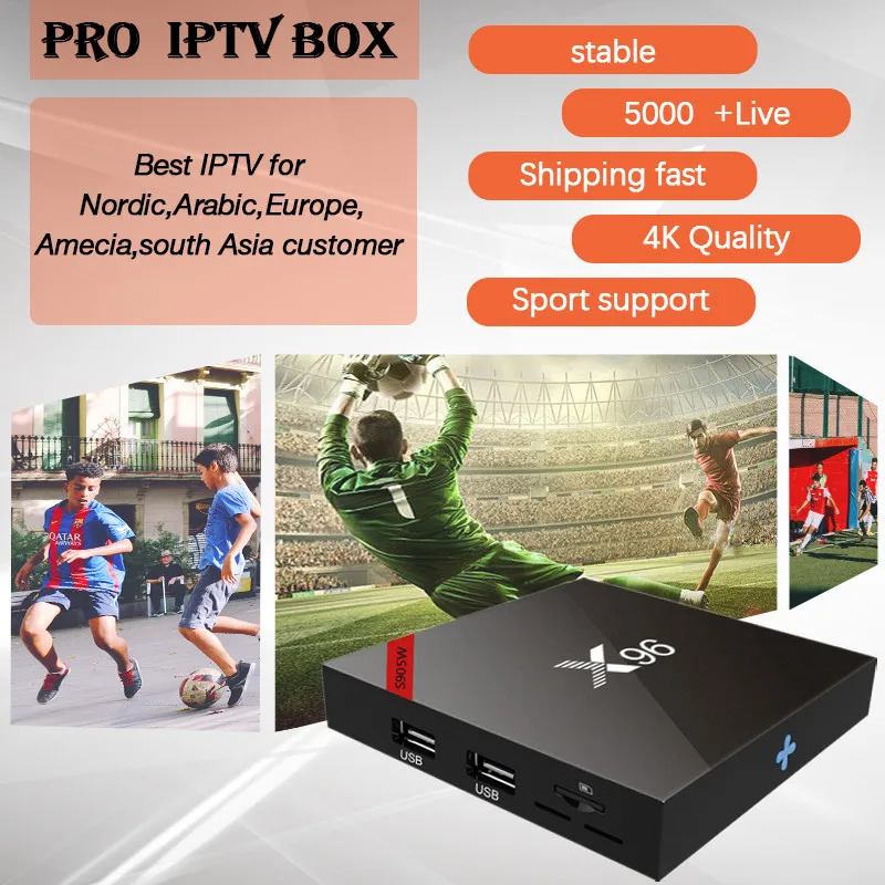 X96W Android tv Box+ 1 год Pro IP tv Full HD французский скандинавский голландский IP tv подписка Amlogic S905w медиаплеер 4K телеприставка