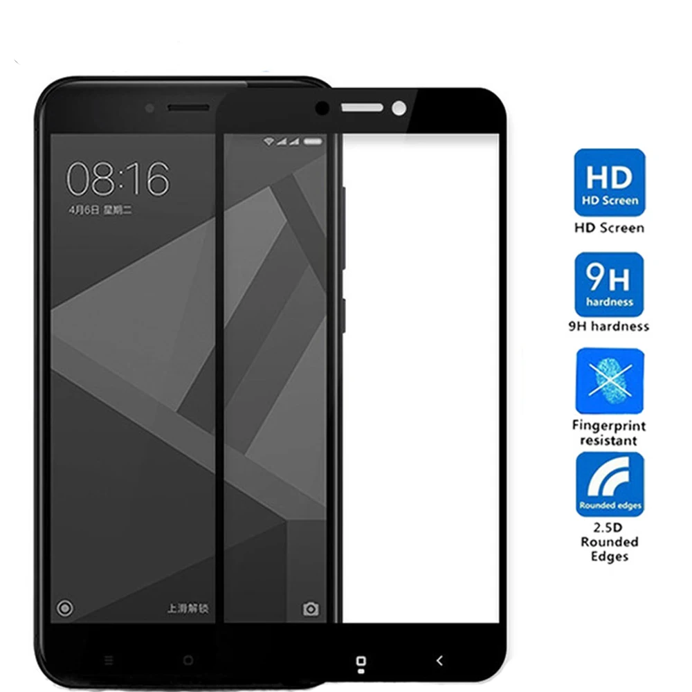 

3D tempered on the glass for xiaomi redmi note 4 4X 5 5A plus pro S2 protective film phone screen protector glass smartphone