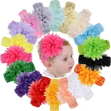 1 Pcs Baby Girls Headbands Chiffon Flower Soft Strecth Hair Band Hair Accessories for Baby Girls Newborns Infants Toddlers 922