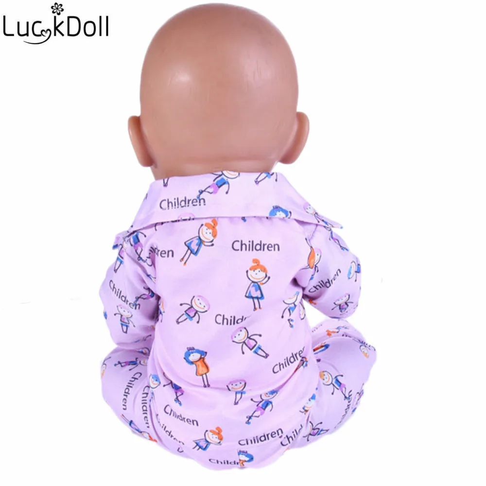 Luckydoll 15 шт. новая одежда куклы пижамы подходит 18 дюймов Американский 43 см BabyDoll аксессуары игрушки Детские лучшие рождественские подарки