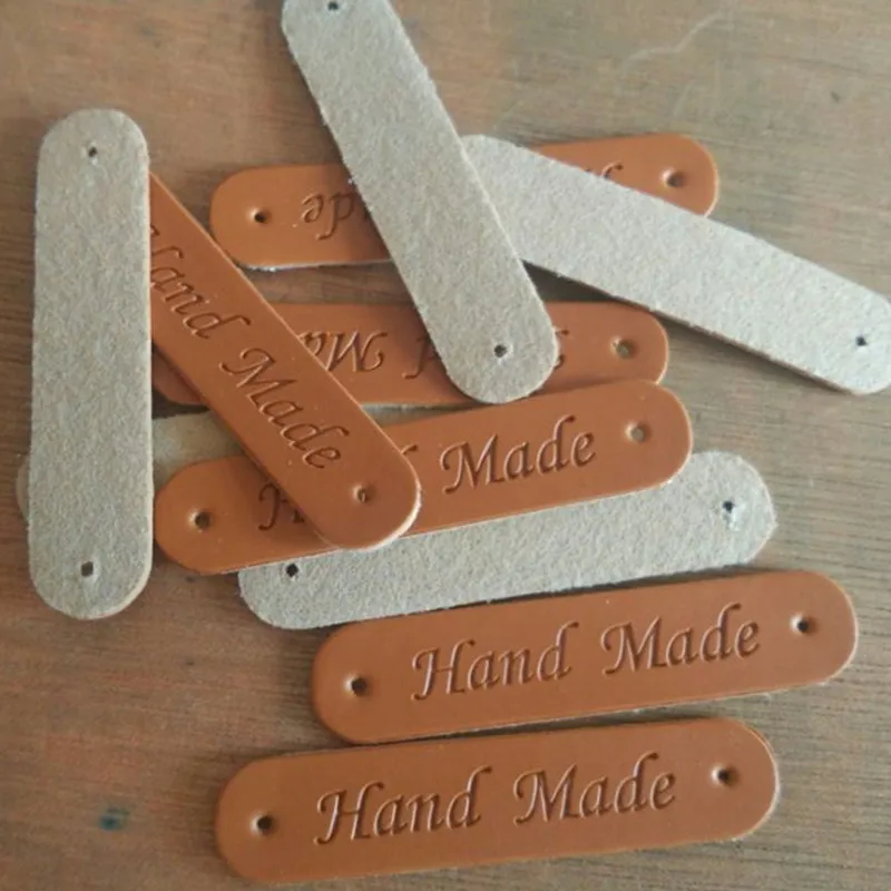 20 шт модные английские этикетки ручной работы из искусственной кожи для домашних