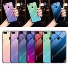 Градиентный стеклянный чехол для Huawei Mate 10 20 Lite Pro 20X Psmart, 2019, мягкий чехол из ТПУ для Honor 10 P9 P10 Lite, защитный чехол