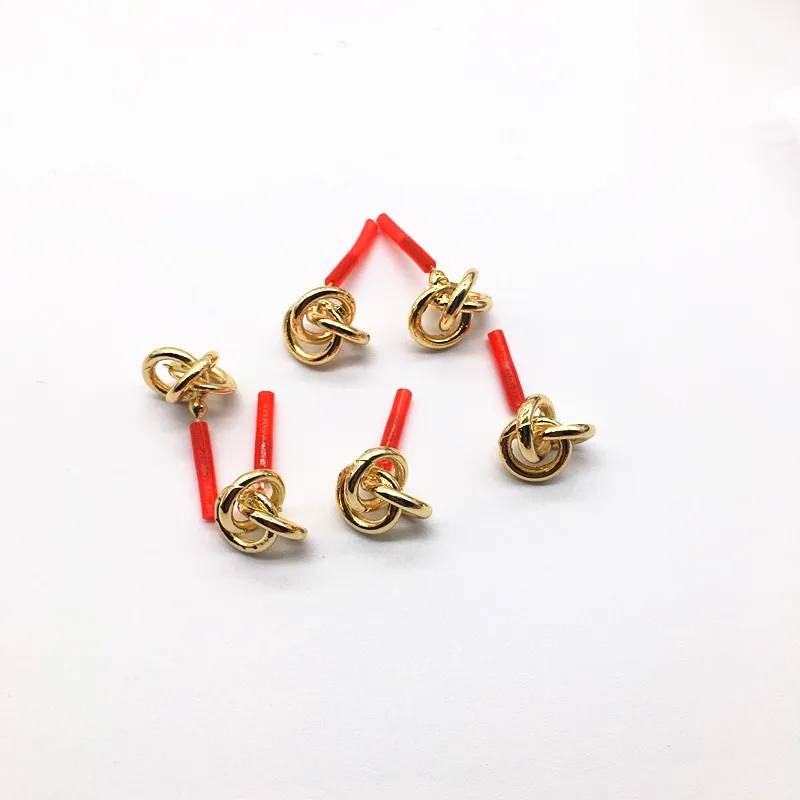 gold Новое поступление! 13x13 мм, 100 шт./лот, серьги-гвоздики из цинкового сплава, аксессуары для серег/детали для серег ручной работы - Цвет: gold