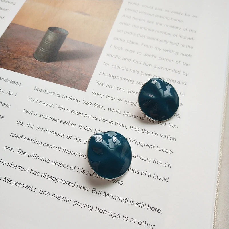 Цельные темно зеленые серьги из стерлингового серебра 925 пробы с большой