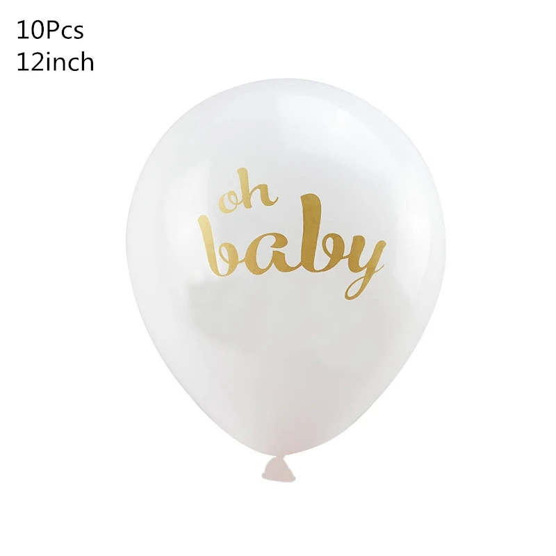 10pcs oh baby 1 комплект детского дня рождения для маленьких мальчиков и девочек Фольга шар его Для мальчиков и девочек детские праздничные шары Детские 1st День рождения украшения поставки - Цвет: 10pcs oh baby
