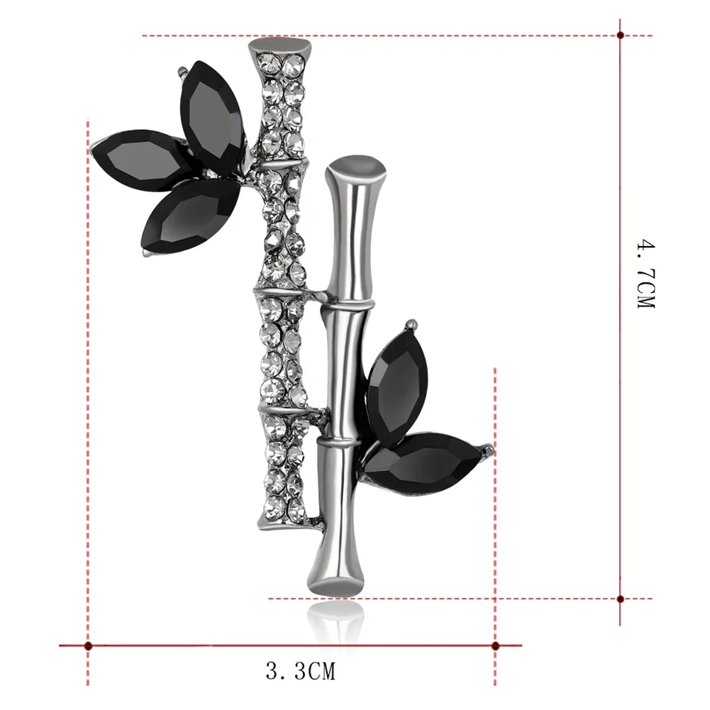 Брошь в форме зеленого растения с кристаллами Ювелирное Украшение для костюма