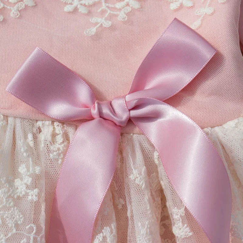 Новинка 2017 года весеннее платье для девочек в Корейском стиле милое кружевное