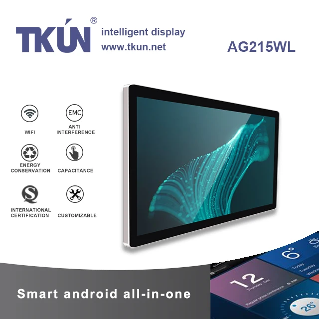 TKUN 21 5 дюймовый емкостный многосенсорный аппарат все в одном android одном. AG215WL|Мини