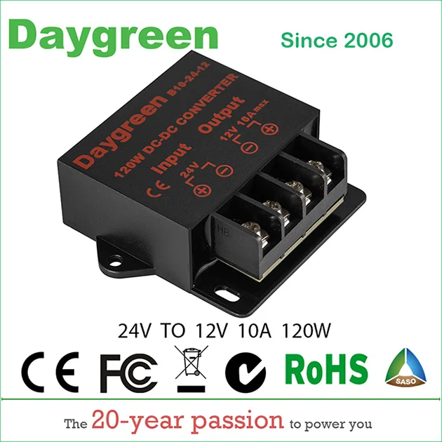 24 В до 12 10A 120 W DC преобразователь Регулятор автомобильный Шаг вниз редуктор daygreen