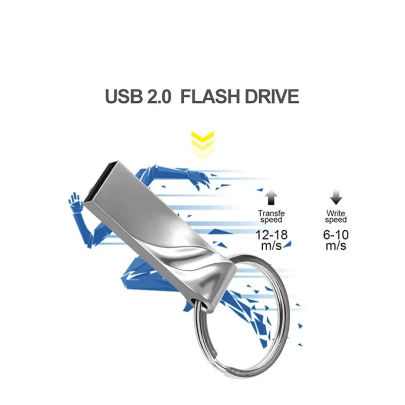 Высокоскоростной металлический USB флеш накопитель 128 16 32 64 Гб Pendrive ГБ 8 карта