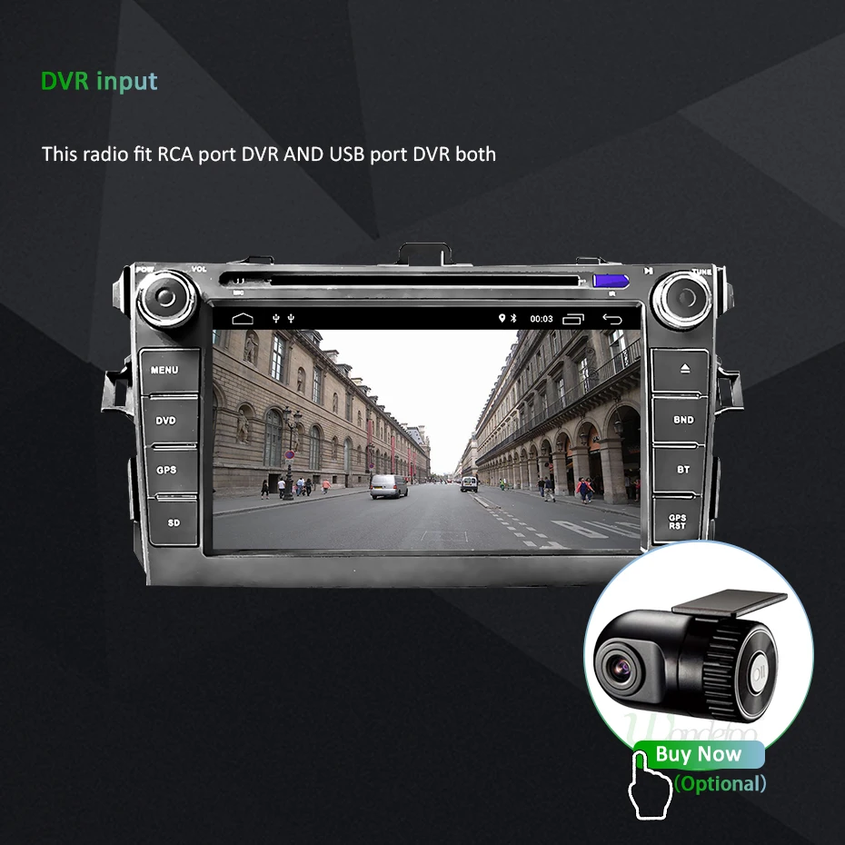 4G DSP ips Android 9,0 Автомобильный gps радио для Toyota corolla 2007-2011 DVD навигационный экран стерео Мультимедиа