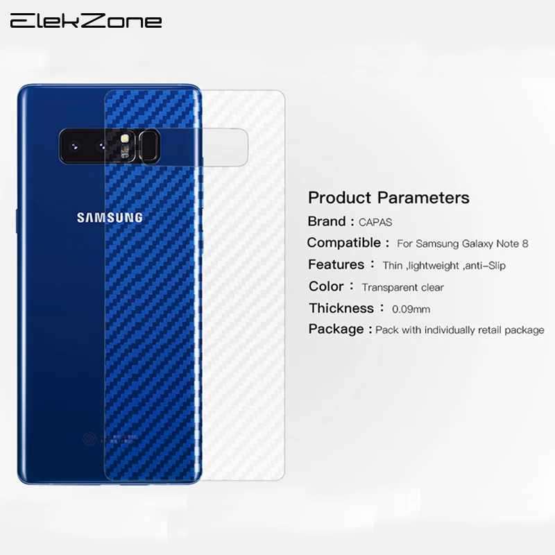 Для Samsung Galaxy Note 8 S7 Edge J3 J5 J7 Pro J4 J6 J8 2018 задняя защитная пленка из углеродного волокна