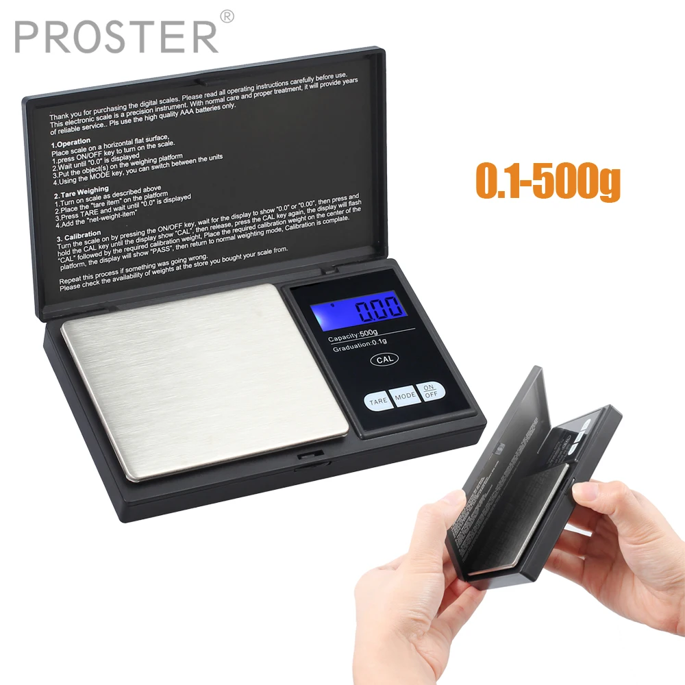 Компактные цифровые весы Proster для электроники Elite Pocket 0 01 500 г взвешивания мелких