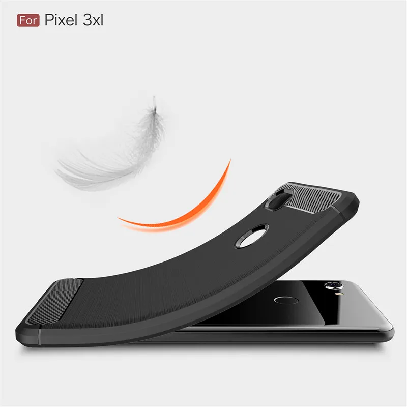 Для Google Pixel 3/3 XL чехол матовый углеродного волокна ударопрочный ТПУ защитный для