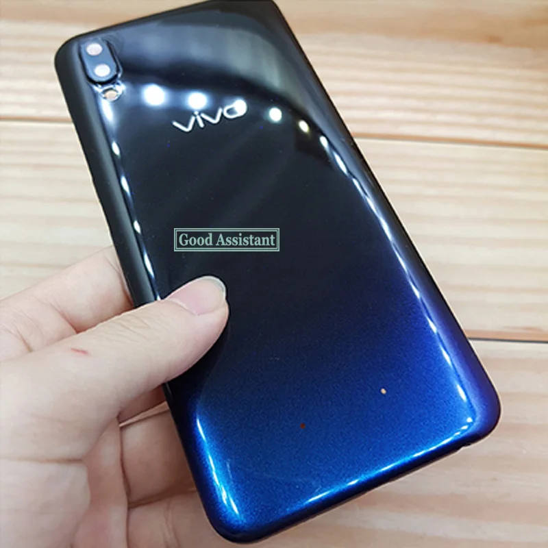 Black Новинка 6,2 ''для BBK Vivo Y91 Y91i Y91c Y93 Y93s Y93st Y93 Lite Y95 U1 задняя крышка батарейного отсека, корпус, чехол, Задняя стеклянная линза, запчасти - Цвет: Black