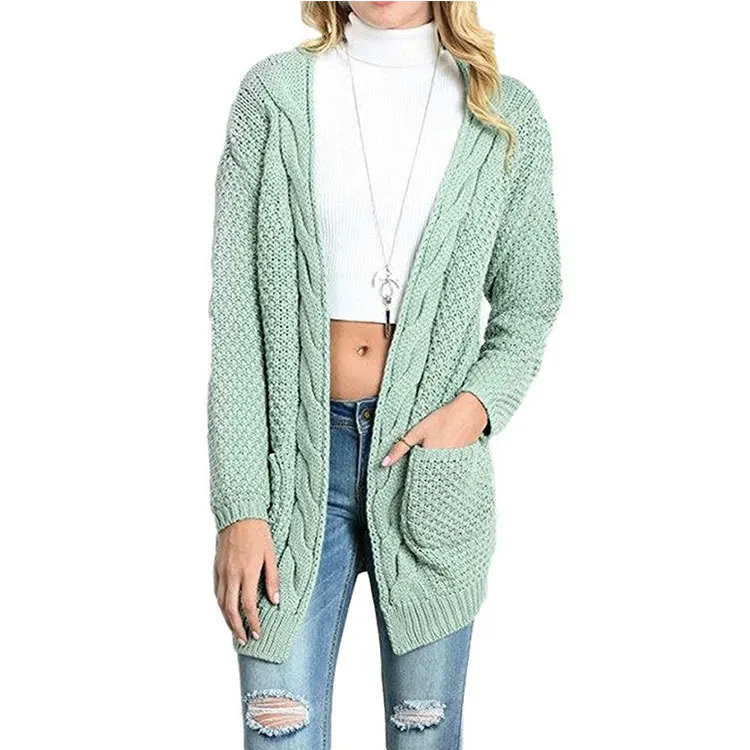 Для женщин Новый свитер кардиган пальто осень 2019 зимние вязаные рукава женский