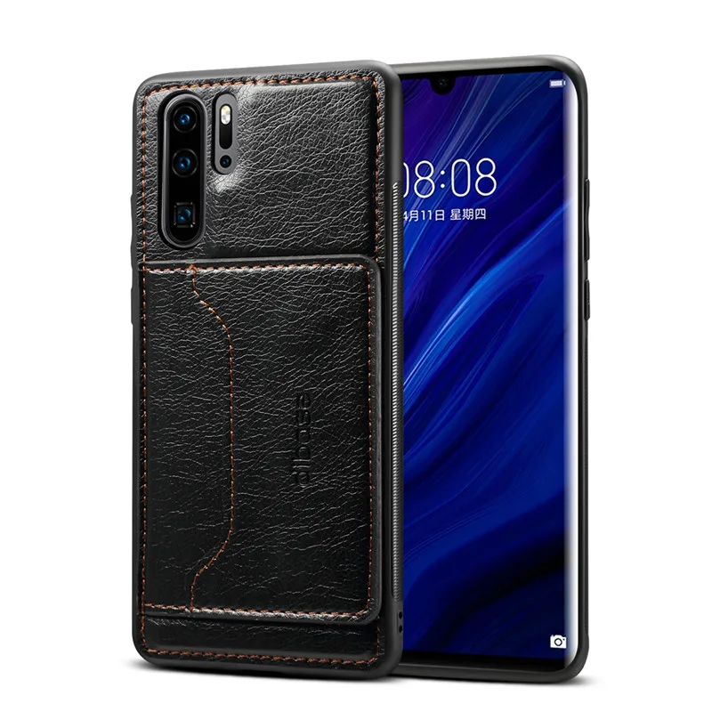 Черный Магнитный кожаный чехол для телефона huawei P30 Pro P20 Lite mate 20 X Nova 3 3i 4 Honor 10 Lite Magic 2 P Smart Y7 чехол s - Цвет: Черный