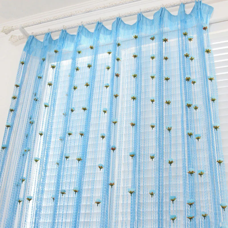 2020 Hot Sale Curtain 2019 Top Fashion Cortinas Tulip String For Door Yarn Thread Filament Treatments 9colors 1m*2m/3m*2.9m | Дом и сад