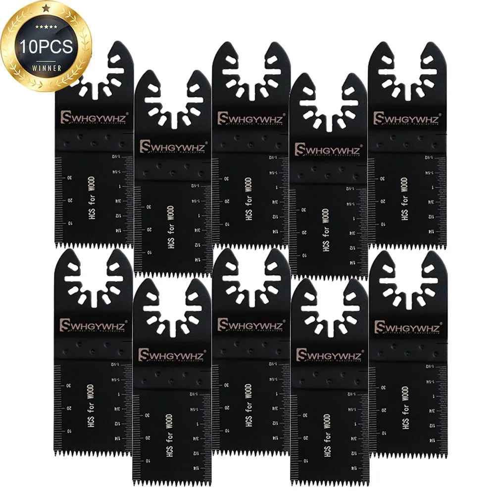 10pcs Saw Blades WHDZ Универсальный 50-54HRC Реноватор Мультитул пильный диск Осциллирующий многофункциональный инструмент для резки древесины пилы для Bosh Fein набор ручных инструментов - Цвет: 10pcs Saw Blades