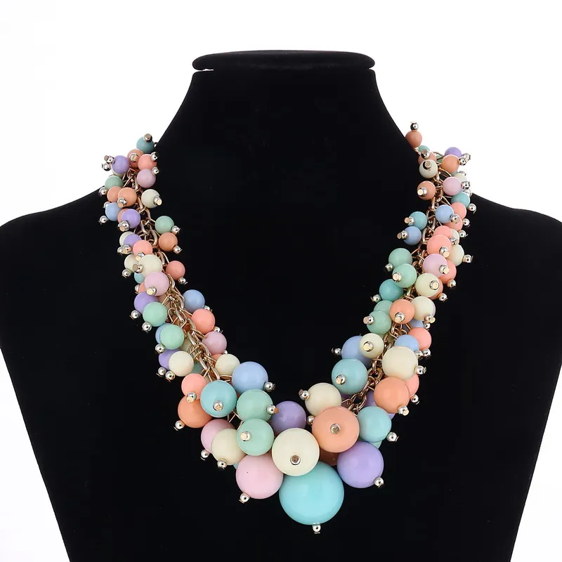 Новый брендовый дизайн ожерелье чокер ручной работы цветные бусы украшение Joker