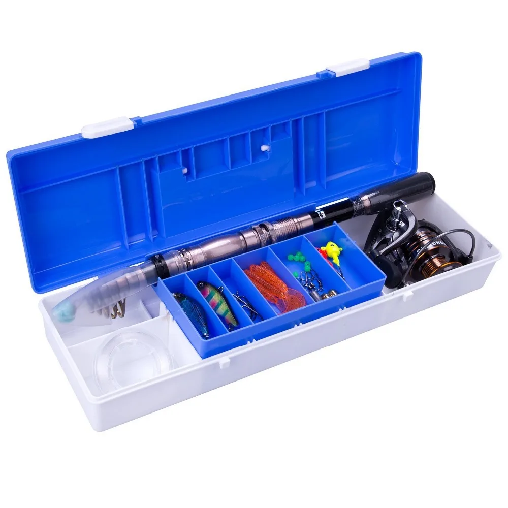 PLUSINNO полный комплект для спиннинга и катушки телескопическая удочка с леской