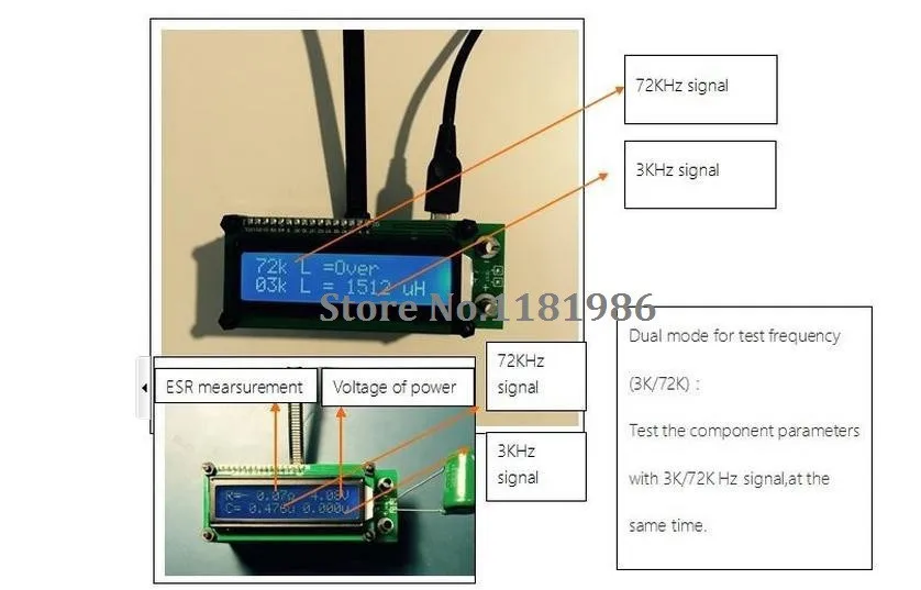 Aimometer/Bside ESR01 LCR измеритель ESR конденсатор емкости тестер Измеритель сопротивления индуктивность мультиметр USB питание/DC 5 В