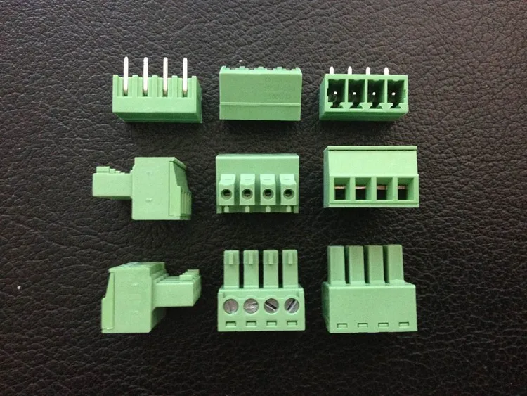 3,81 мм шаг PCB вставные Винтовые клеммные блоки, вилка+ правый угол контактный разъем 2 Pin до 16 Pin