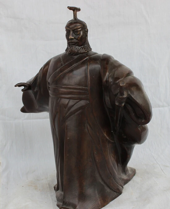 song voge gem S3108 11&quot Chinese Bronze Great Warrior Dynasty First Emperor of Qin Shi Huang Statue | Дом и сад