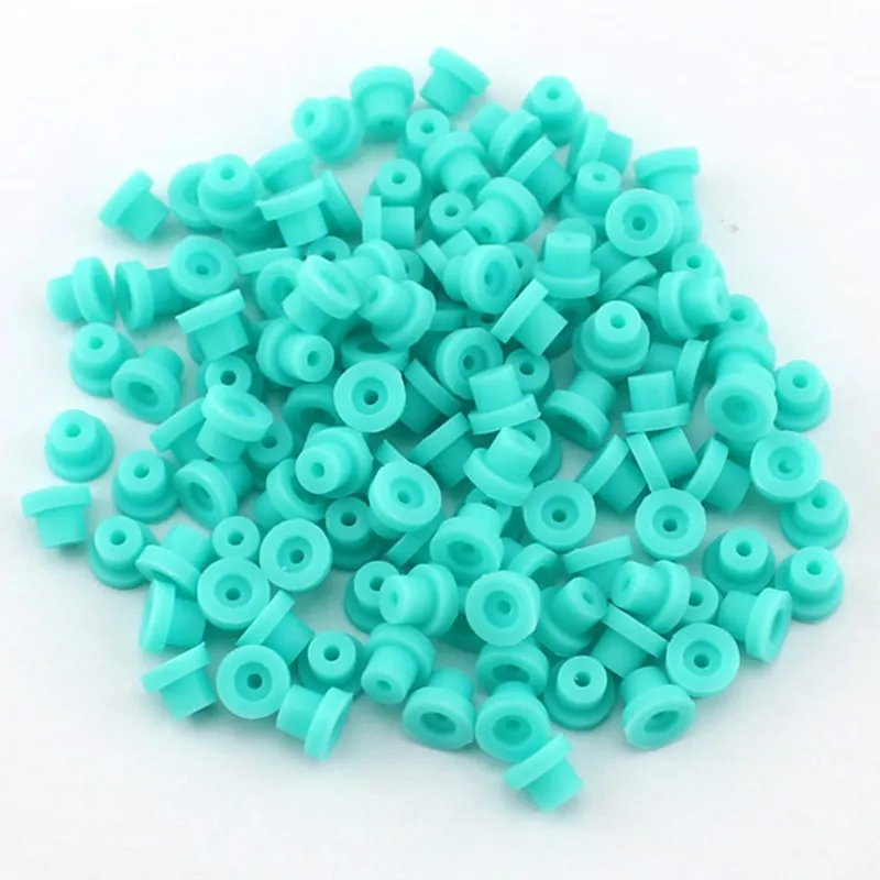 100 шт. Высококачественные мягкие силиконовые полувтулки светло зеленые соски для