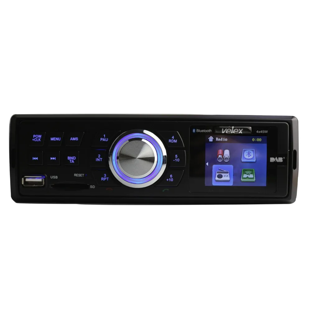 

Автомобильная аудиосистема DAB +, AM/FM/RDS/Bluetooth/MP3/4X45W, TFT дисплей 2,5 дюйма, автоматический цифровой приемник, встроенная микрофонная система гром...
